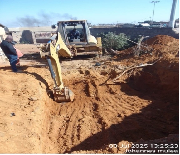 Excavating foundation