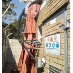 Gantry installed - before